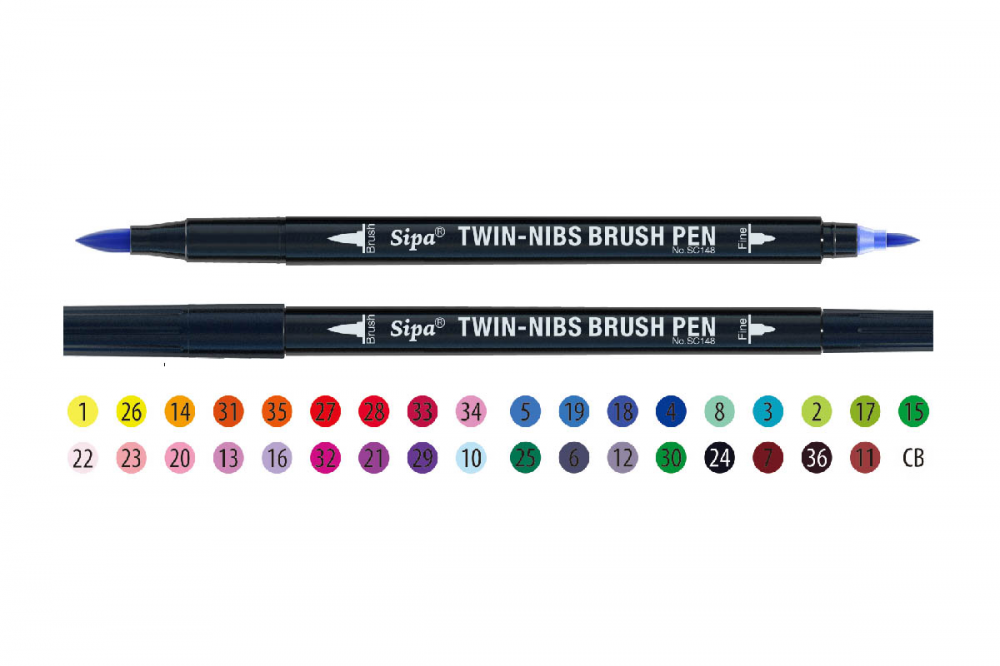 Twin Nibs Brush Pen